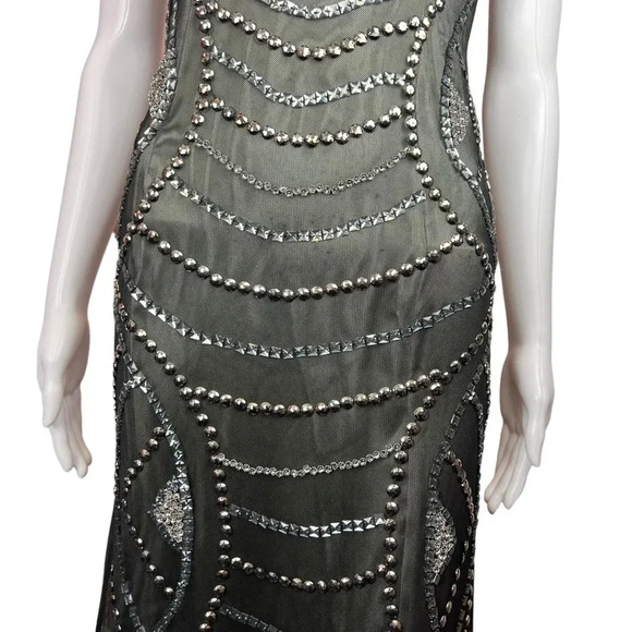 NWT Carlos Miele Embellished Silk Gown - Picture 7 of 16